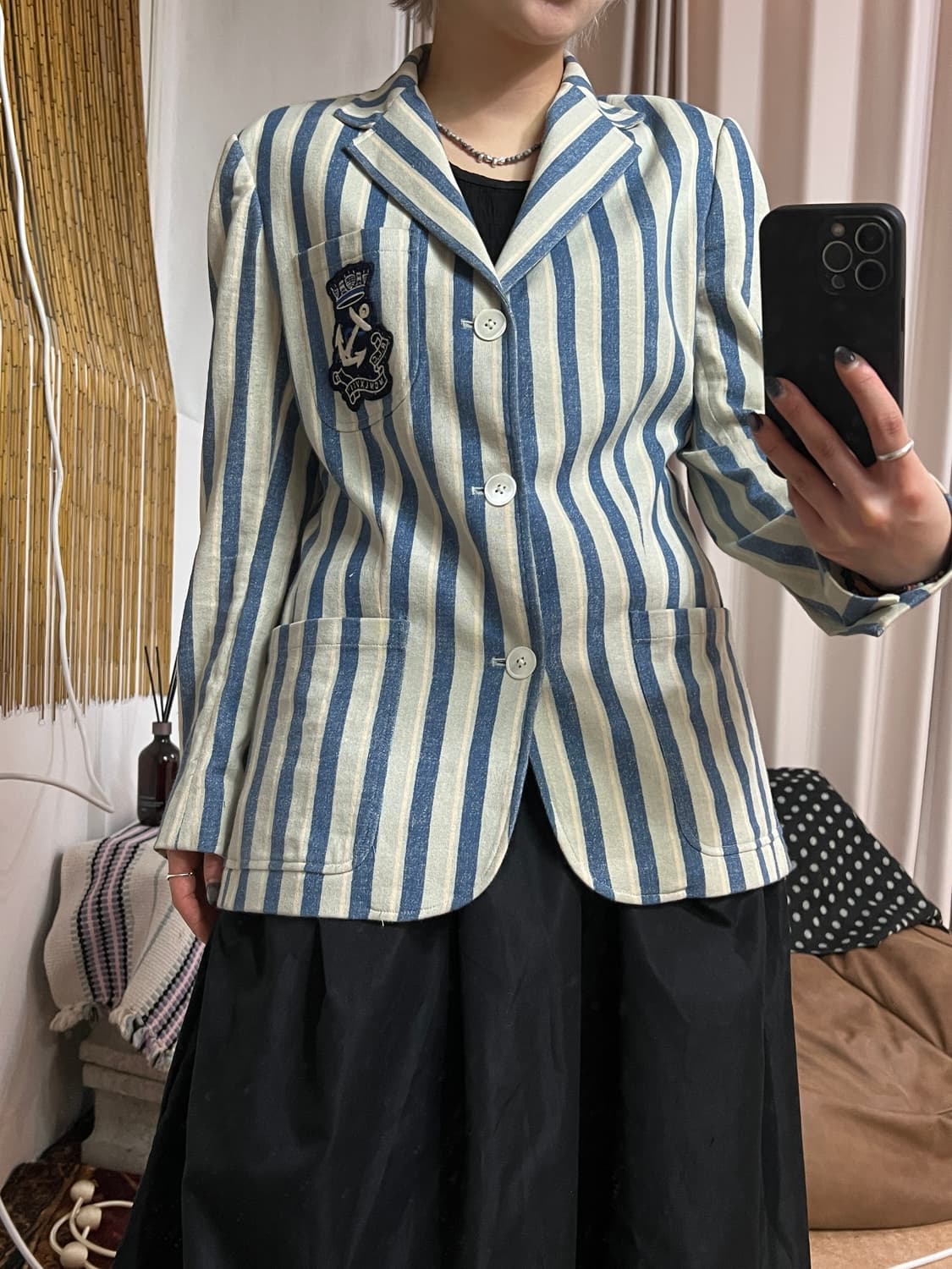 폴로 랄프로렌 스트라이프 3버튼 블레이저 상품이미지1