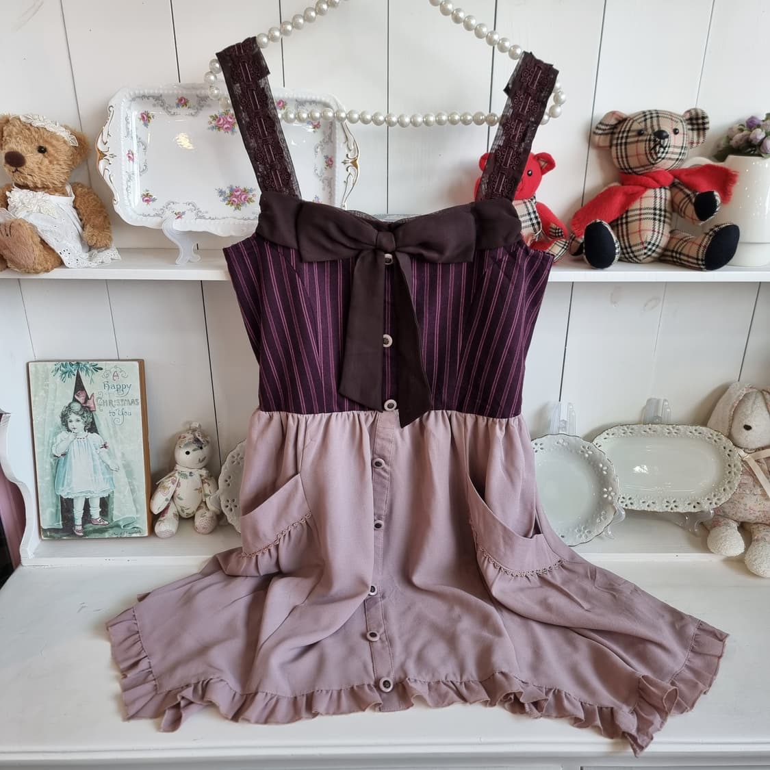 axes femme(엑시즈 팜)  스트라이프 코르셋무드원피스 상품이미지1