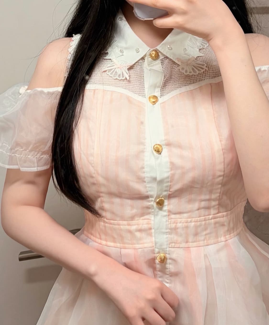 리즈리사 옾숄 피치 원피스 상품이미지1