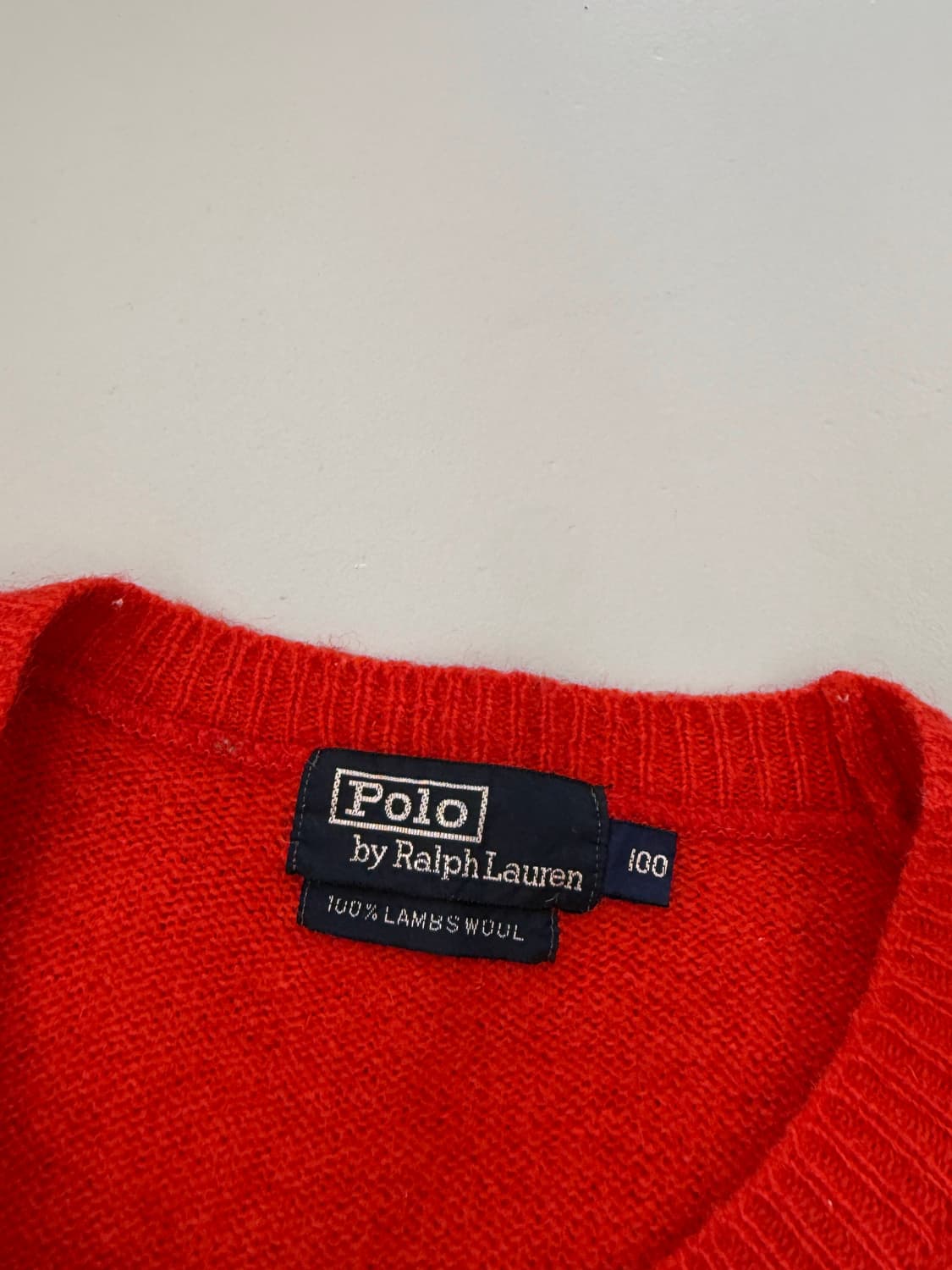 폴로 랄프로렌 루즈핏 91‘s 딥레드 울 니트 상품이미지4