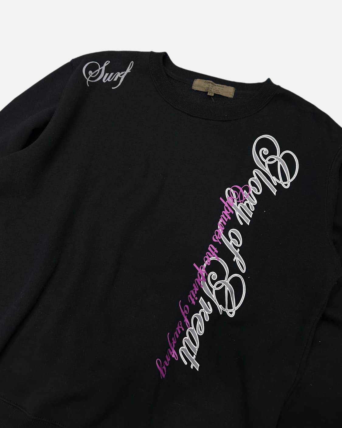 surfer lettering black sweatshirt 상품이미지3