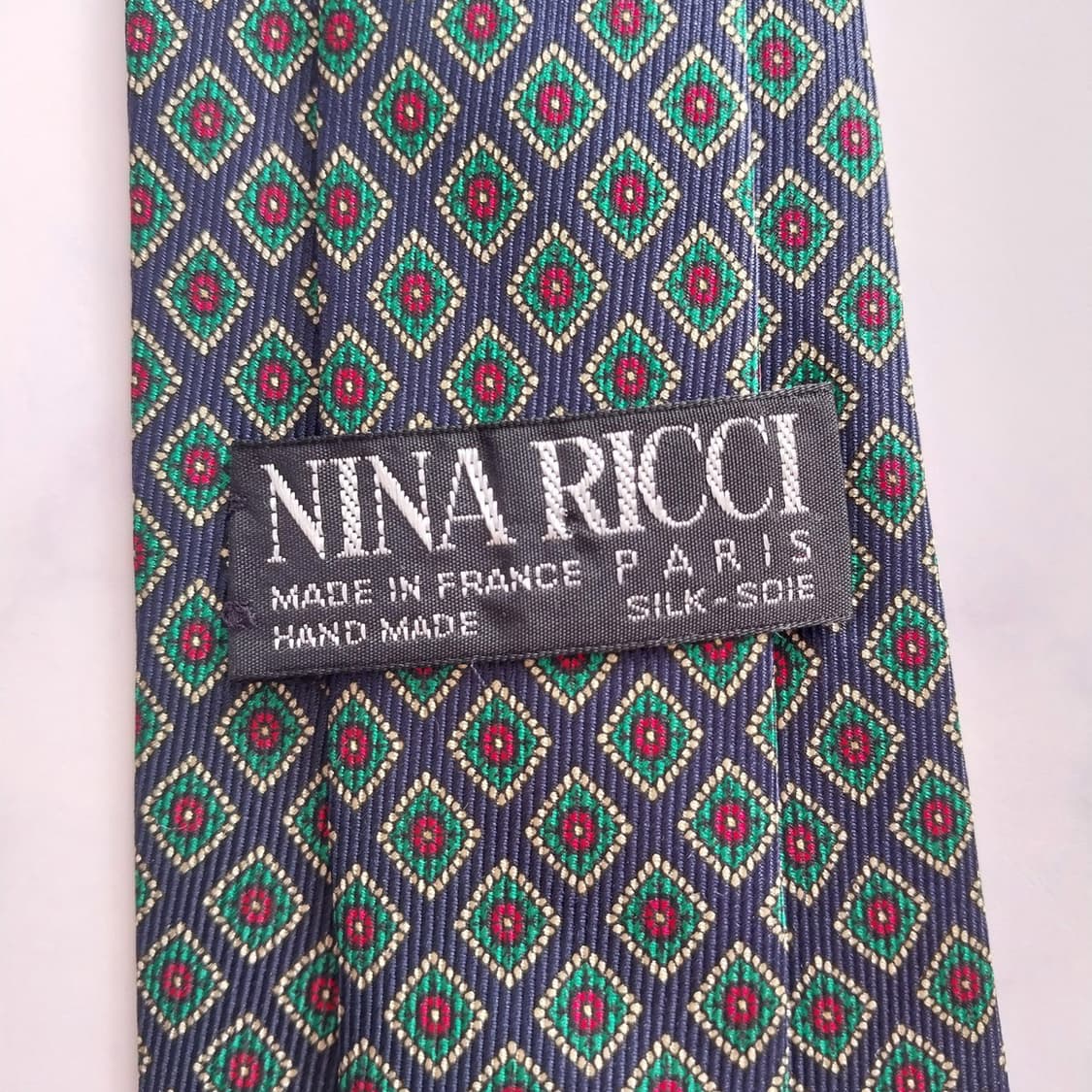 니나리치 실크 네이비&그린 다이아 넥타이 9.2cm A+등급 K1297
 상품이미지10