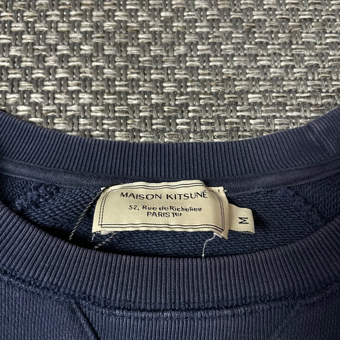 메종키츠네 폭스패치 네이비 맨투맨 M 상품이미지4