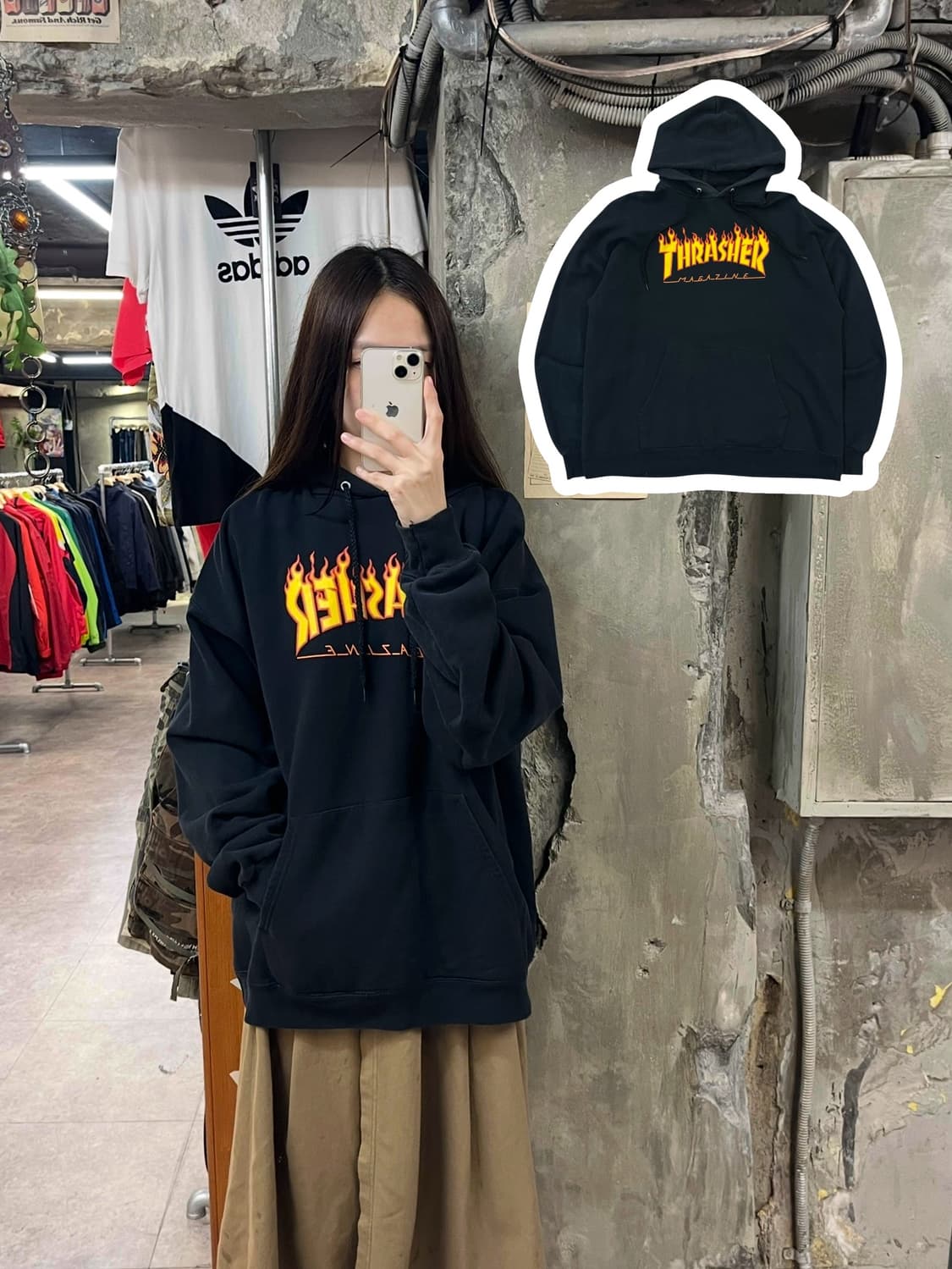트레셔 후드티 블랙 #csz1548 상품이미지1