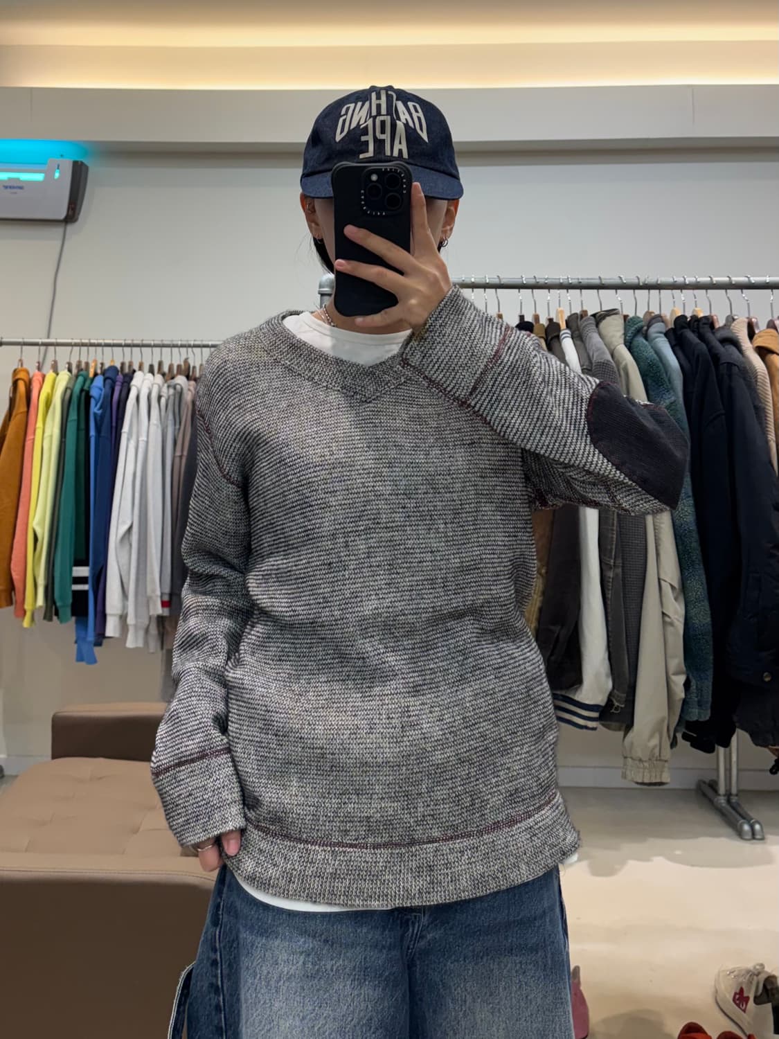 꼼데가르송 준야와타나베 맨 엘보우 패치 니트 상품이미지6