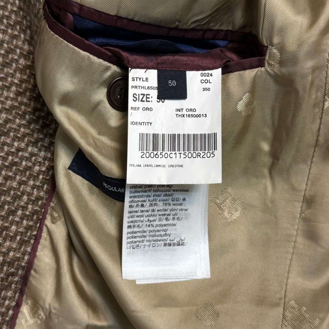 [50] 타미힐피거 X 라르디니 마이크로 하운드투스 울 자켓 상품이미지6