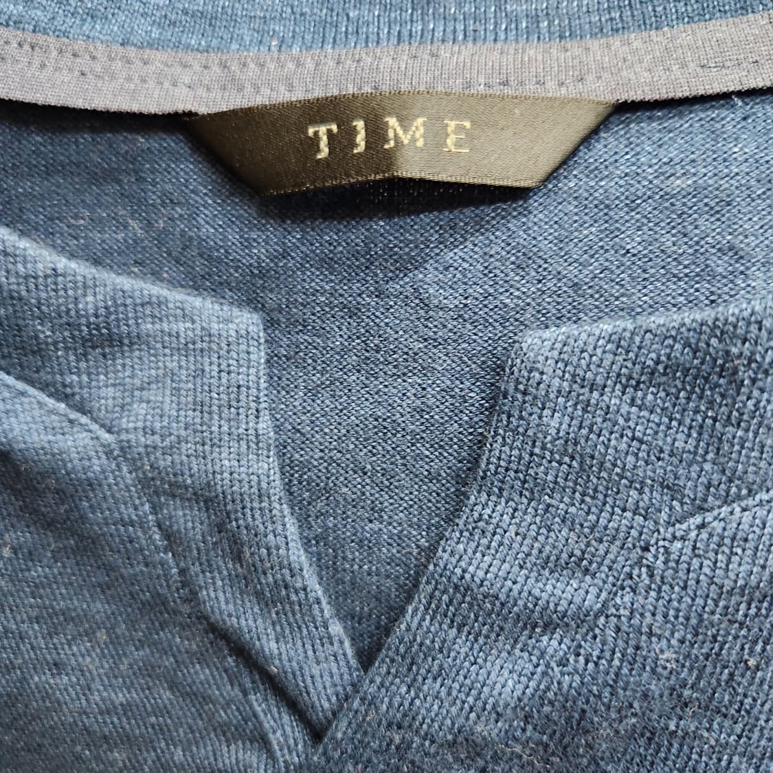 한섬 타임 헨리넥 네이비 니트 긴팔 100(M~L) 상품이미지5