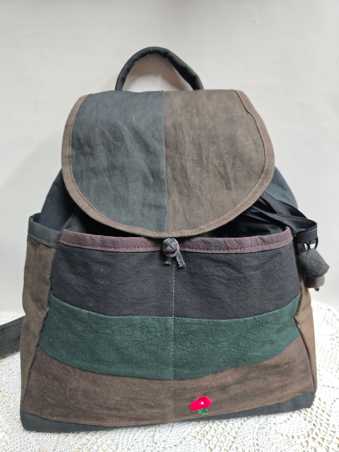 천연염색 핸드메이드 백팩 상품이미지1