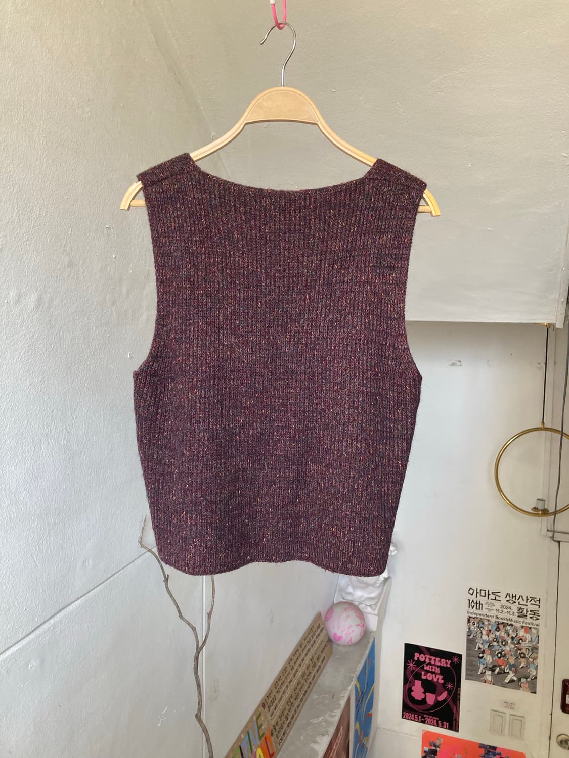 울 크롭 레이어드 니트 베스트 상품이미지5