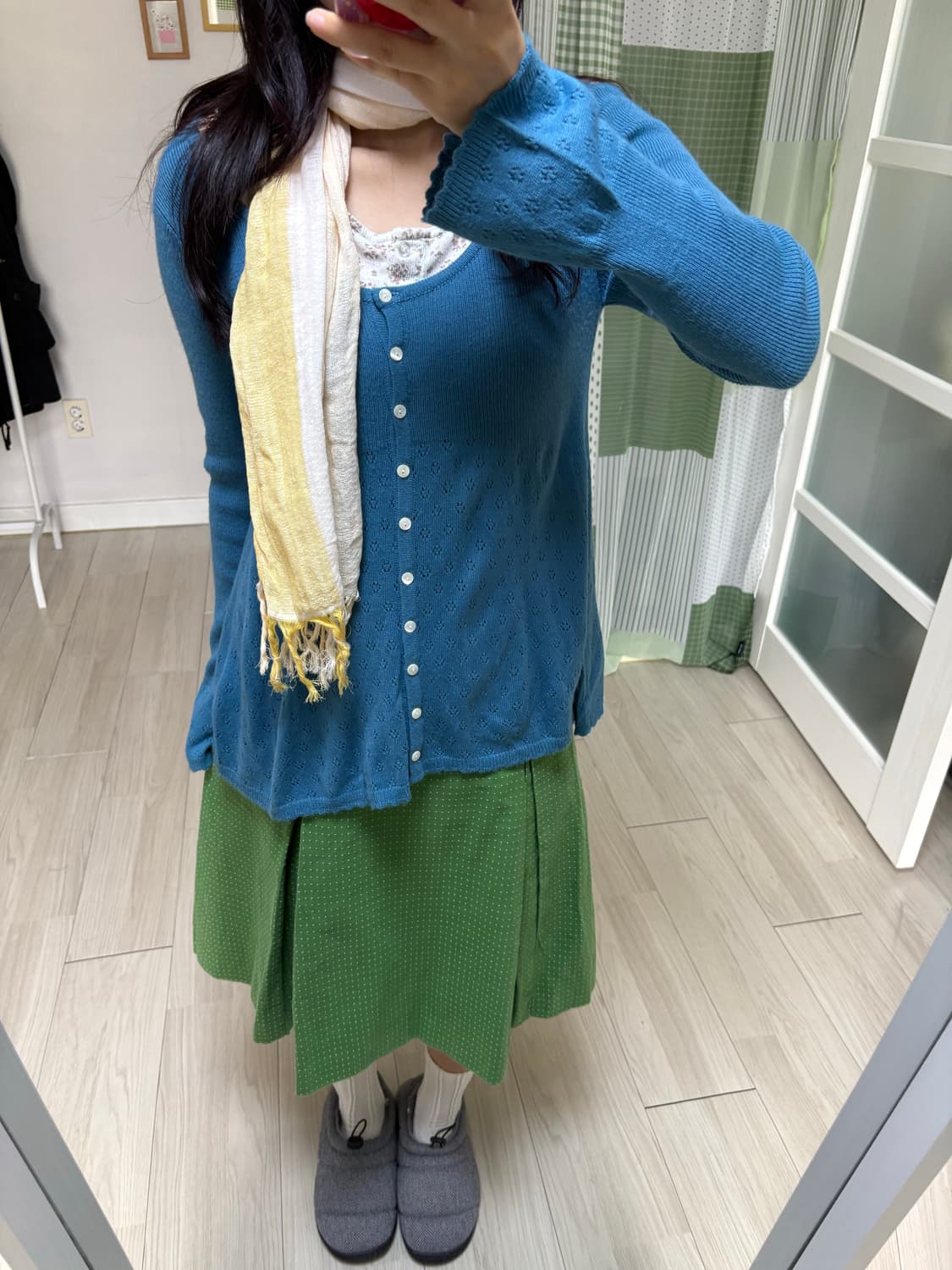 옐로우 그라데이션 스카프 상품이미지4