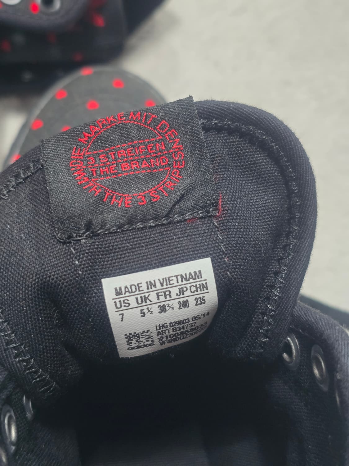 Adidas 아디다스 하트 도트 땡땡이 스니커즈 하이 235 상품이미지5