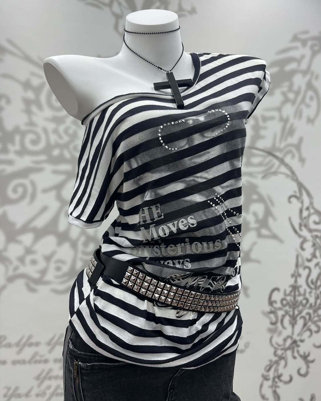 00's Stripe girls printing T-shirts 상품이미지2