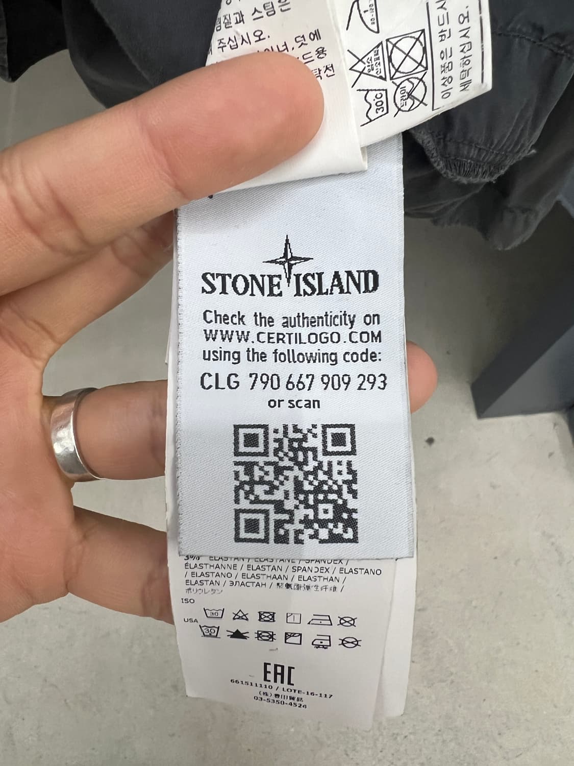 스톤아일랜드 와펜 차콜 후드 셔츠 자켓 상품이미지9