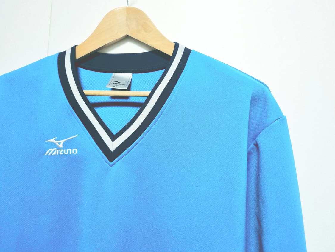 남성 미즈노 구형 일본판 기능성 브이넥 스웻셔츠 긴팔 맨투맨 트레이닝복 상품이미지4