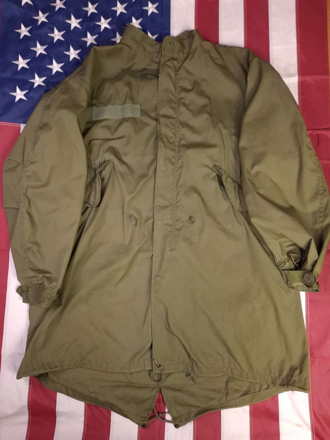 새제품 오리지날 미군 M-65피쉬테일 개파카 스몰 풀셋트 상품이미지5