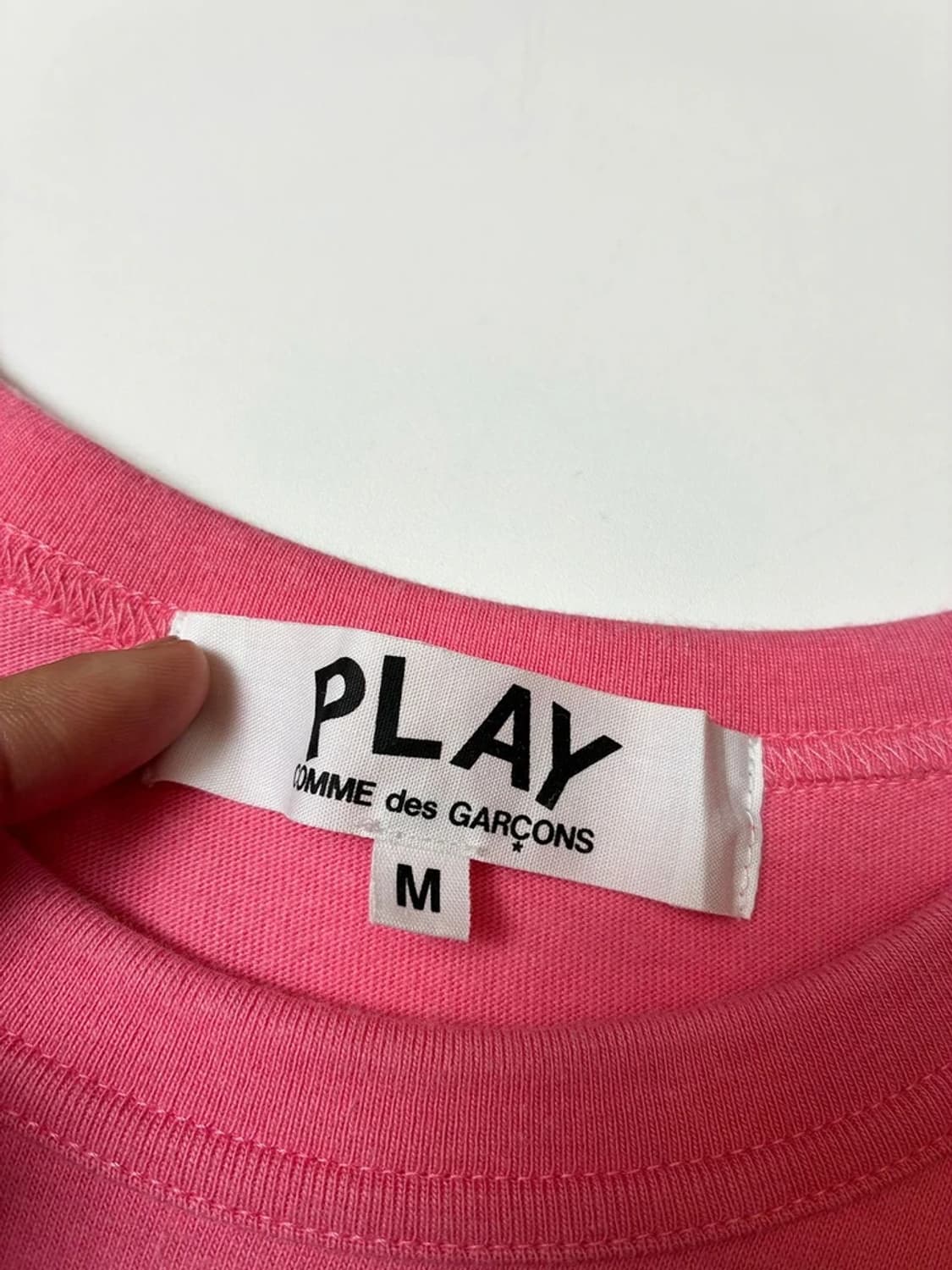 꼼데가르송 하트 로고 우먼스 핑크 반팔 티셔츠 PN8579 상품이미지6