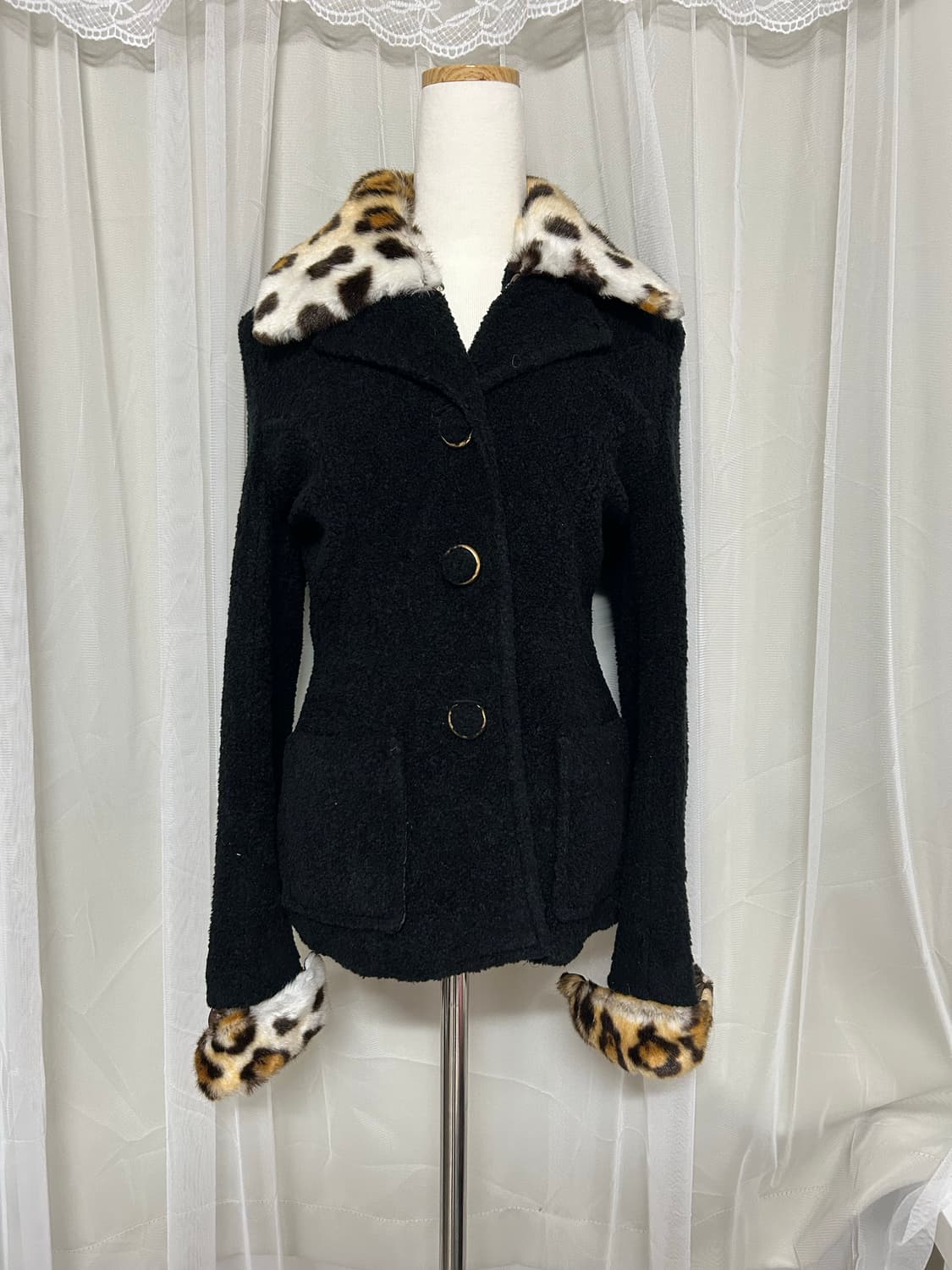 오네갸루 로걀 레오파드 퍼코트 미사깔 나나깔 상품이미지1