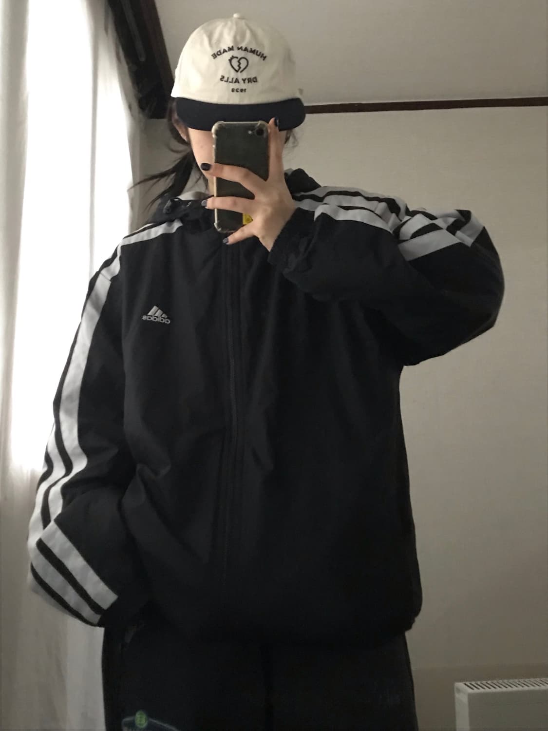 아디다스 00s 블랙 누빔패딩 상품이미지2