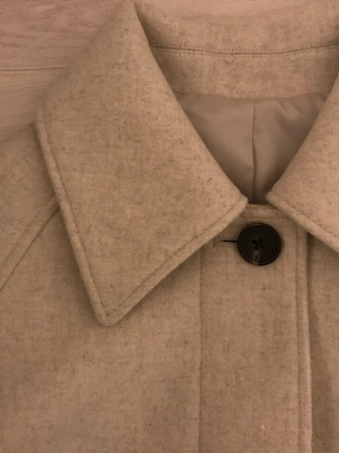 우먼즈 캐시미어 블렌드 발마칸 로브 코트 오트밀 상품이미지1