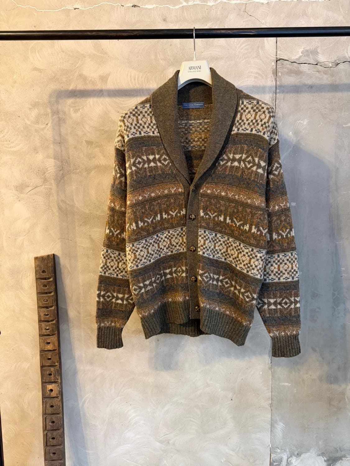 기브스앤호크스 페어아일 숄칼라 가디건 100 상품이미지1