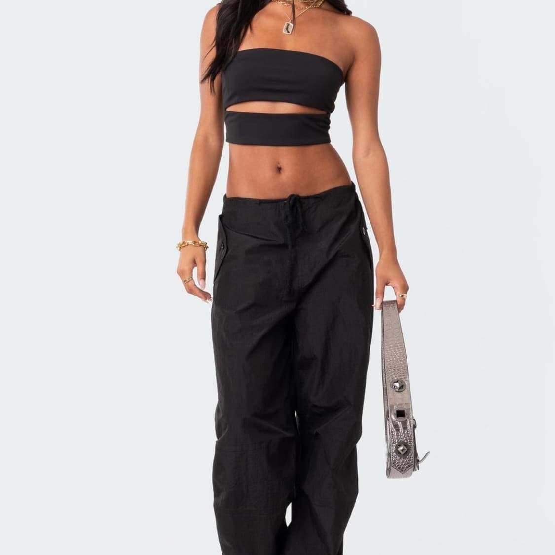 edikted 파라슈트 나일론 팬츠 상품이미지1