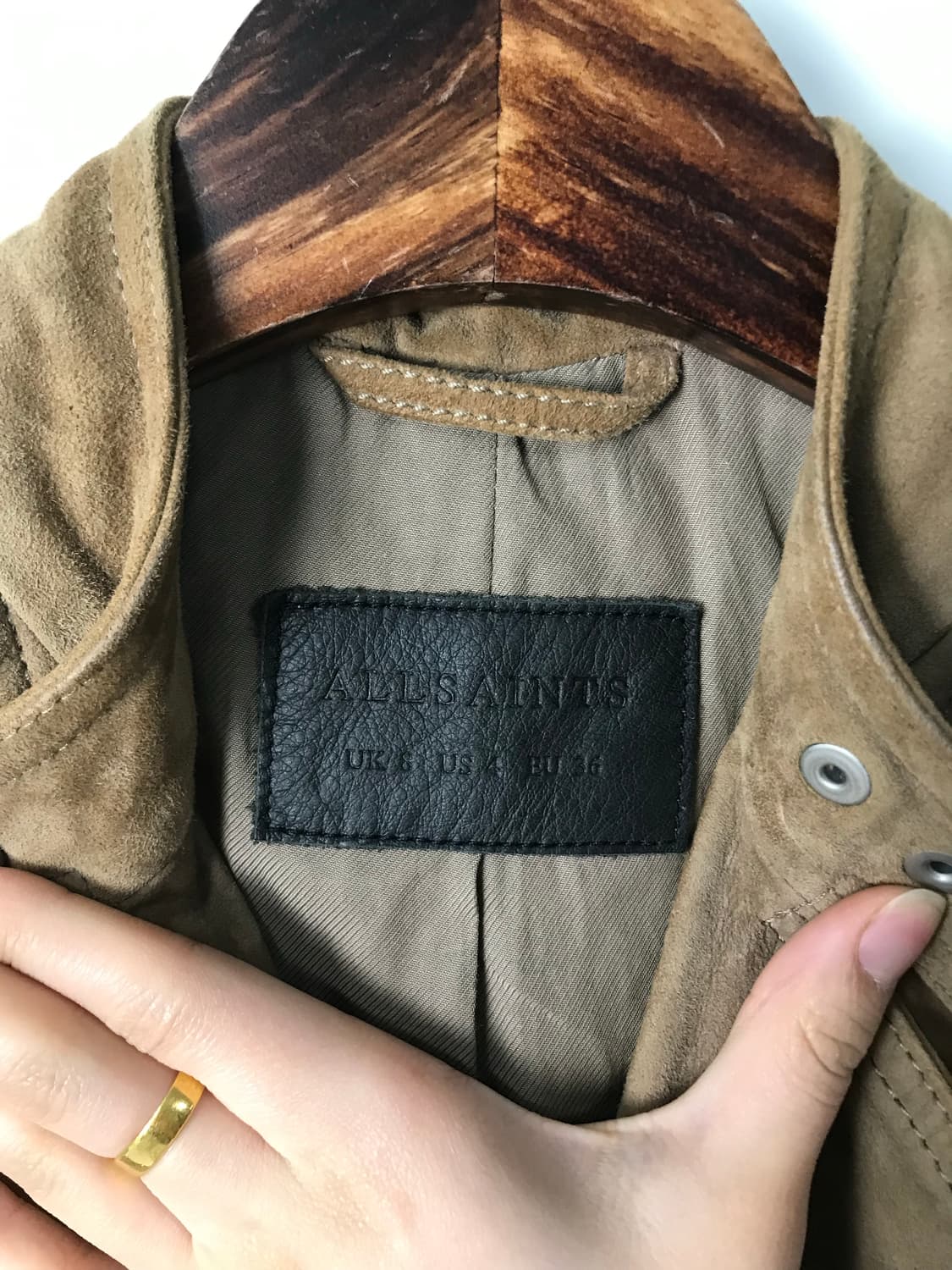 올 세인츠 카멜 스웨이드 트러커 자켓 상품이미지6