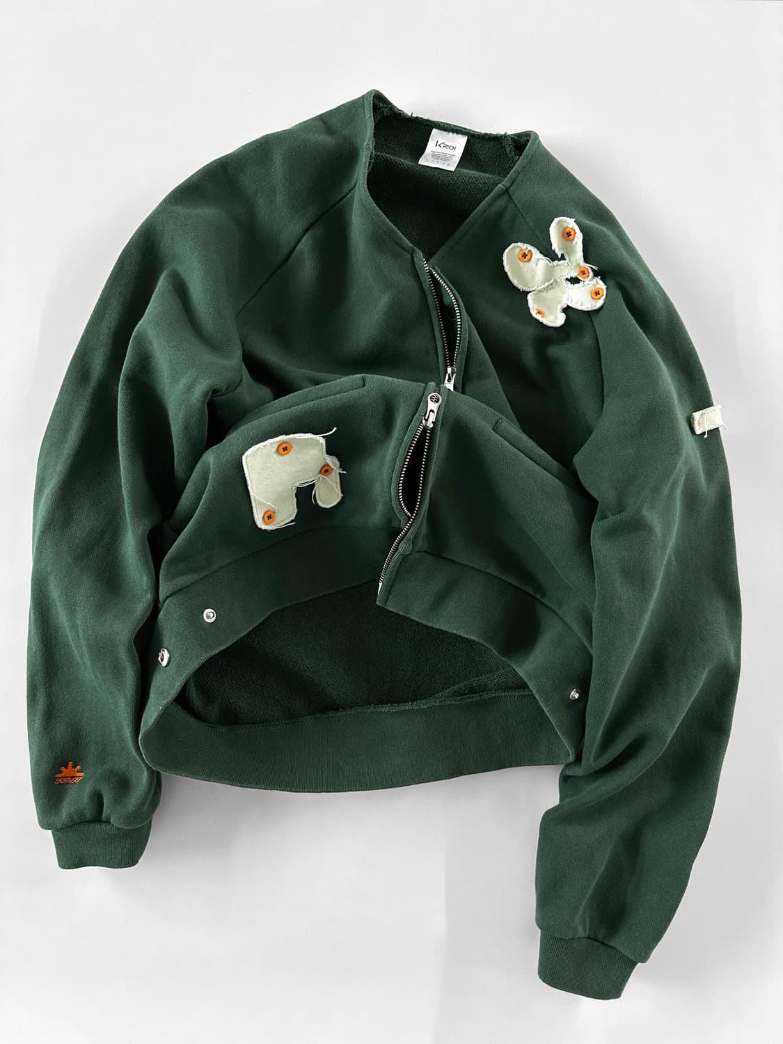 KROI 버튼 패치 스웻 가디건 상품이미지3