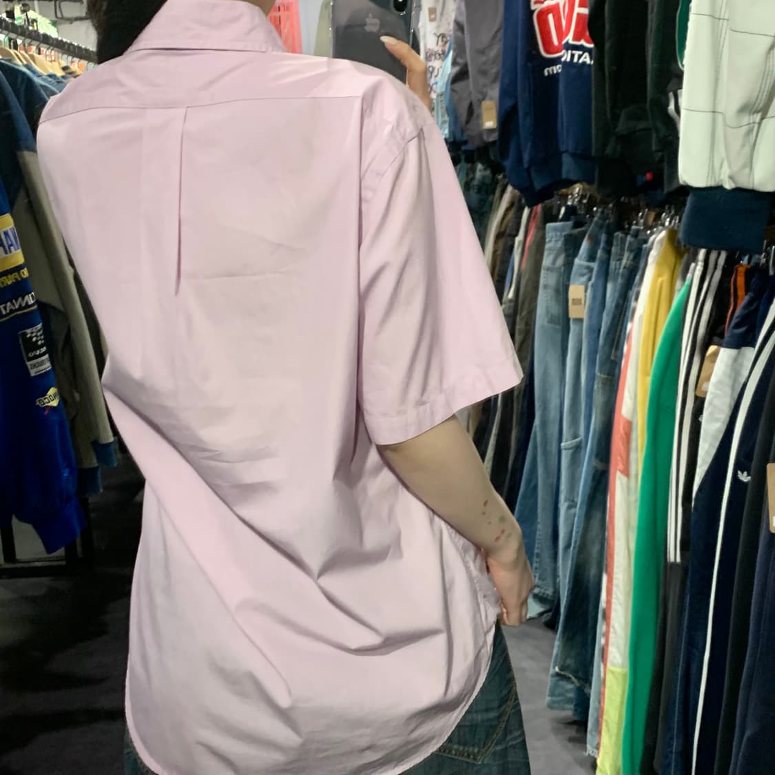 [IM] 폴로 랄프로렌 반팔 스트라이프 셔츠 핑크 상품이미지6