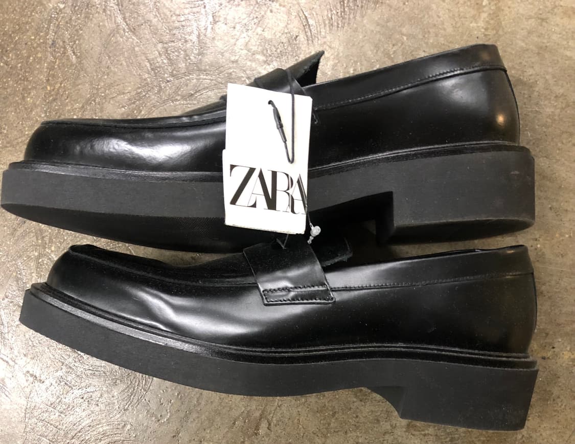 자라 블랙 레더 로퍼 43 새상품 상품이미지3