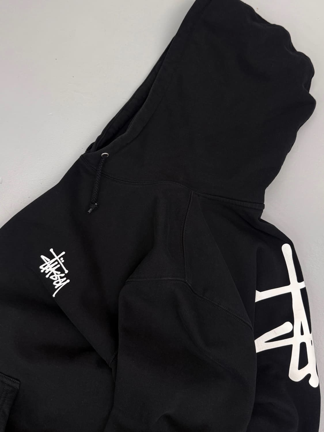 스투시 오버사이즈 빅스탁로고 해비스웻 후드 상품이미지4