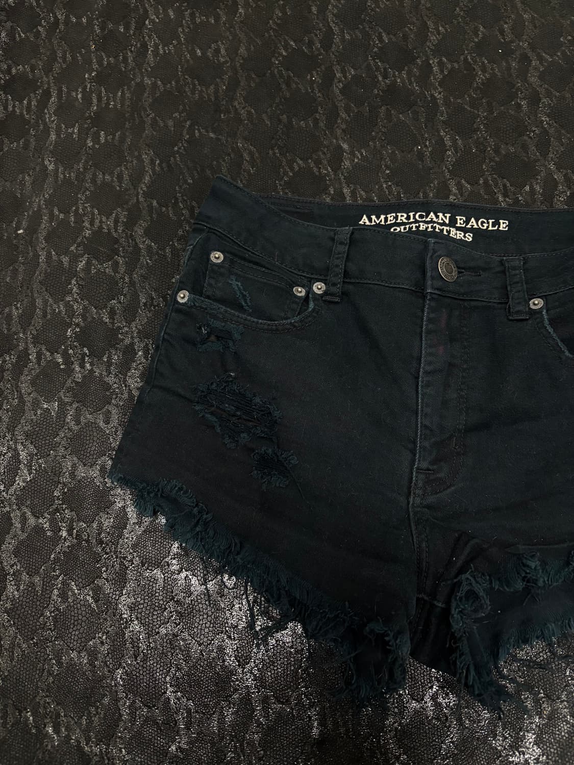 “Vintage” Y2K Deep Green Damaged Pants 상품이미지3