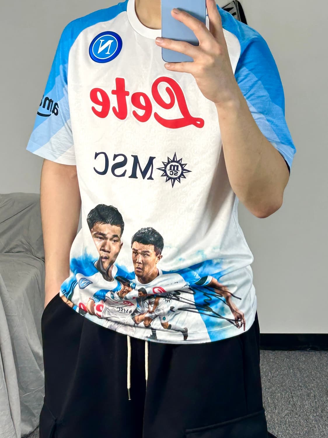 EA7 22-23 김민재 나폴리 페이스 게임 우승 기념 져지 XL  상품이미지2
