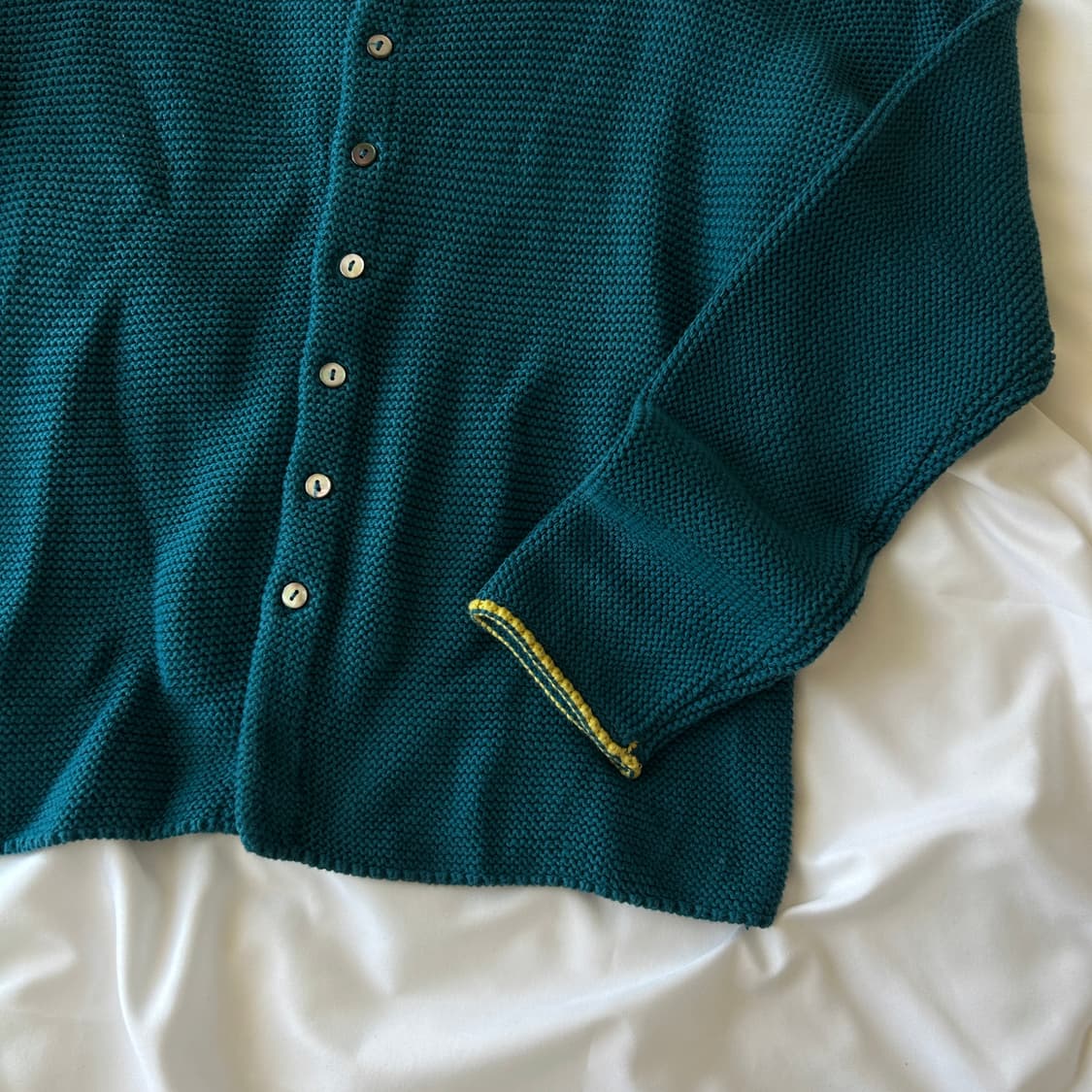 빈티지 청록 니트 가디건 상품이미지7