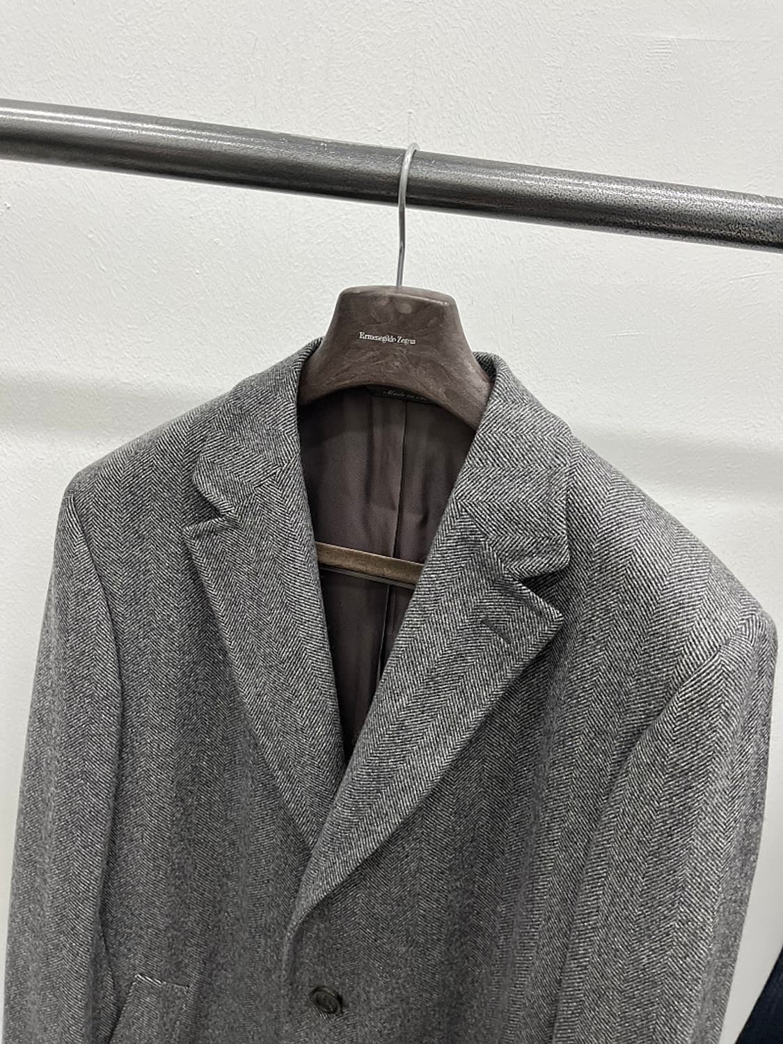 105-110) 까날리 헤링본 캐시미어100% 코트  상품이미지3