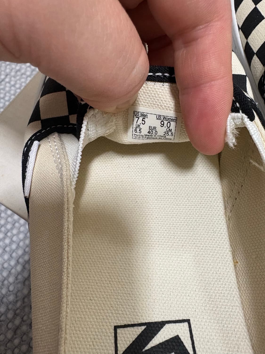 반스 체커보드 슬립온 뮬 255 새상품 상품이미지2