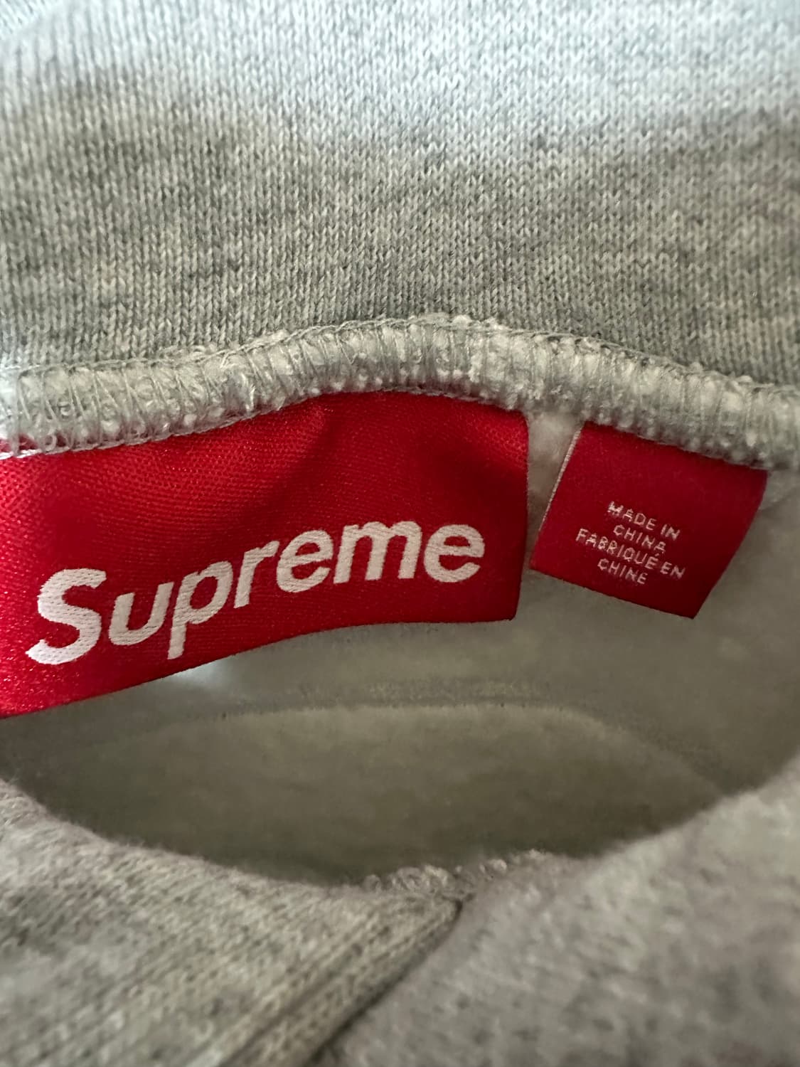 Supreme 사틴 아플리케 후드 스웻셔츠 그레이 새상품 XL 상품이미지3