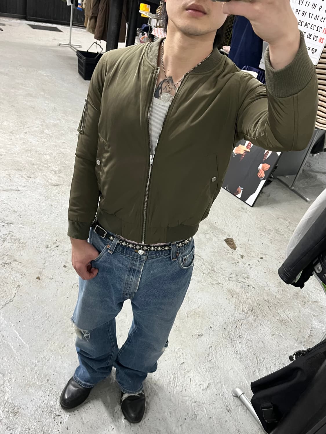 emsexcite vouloir ma-1 bomber jacket 상품이미지3