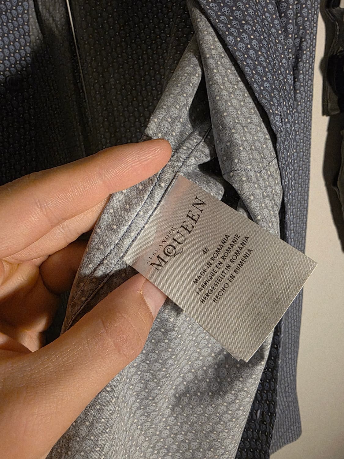 Alexander mcqueen skull blue shirt 상품이미지6