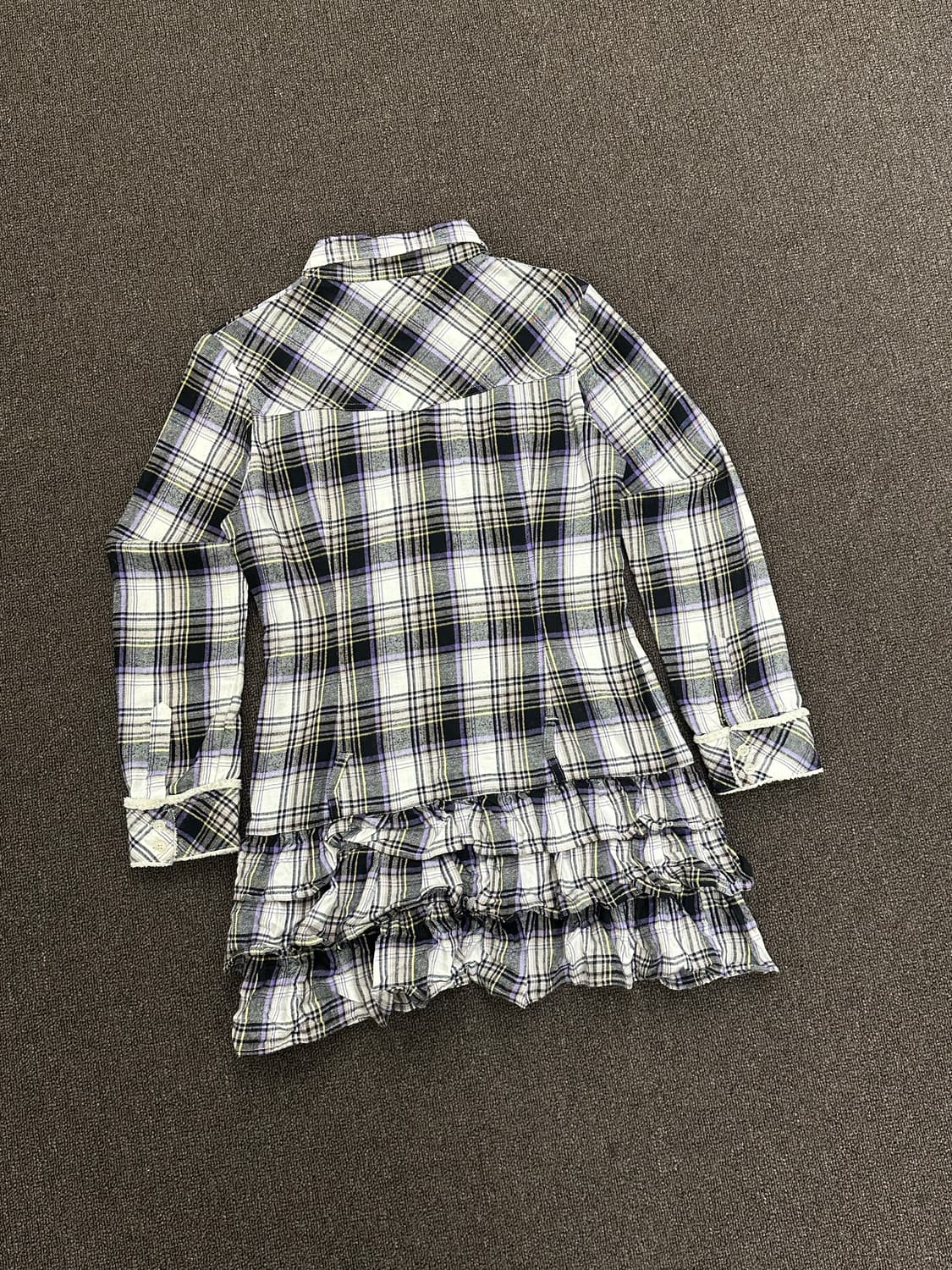 M)COLZA 빈티지 여성 플란넬 레이스 원피스 상품이미지5