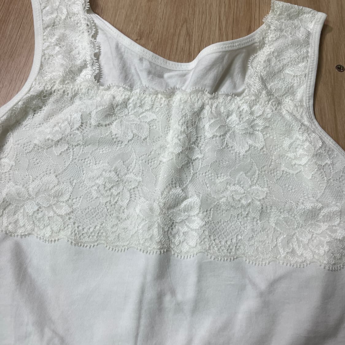 빈티지 | 화이트 레이스 나시 슬리브리스 모리걸 페어리 히메갸루 상품이미지2