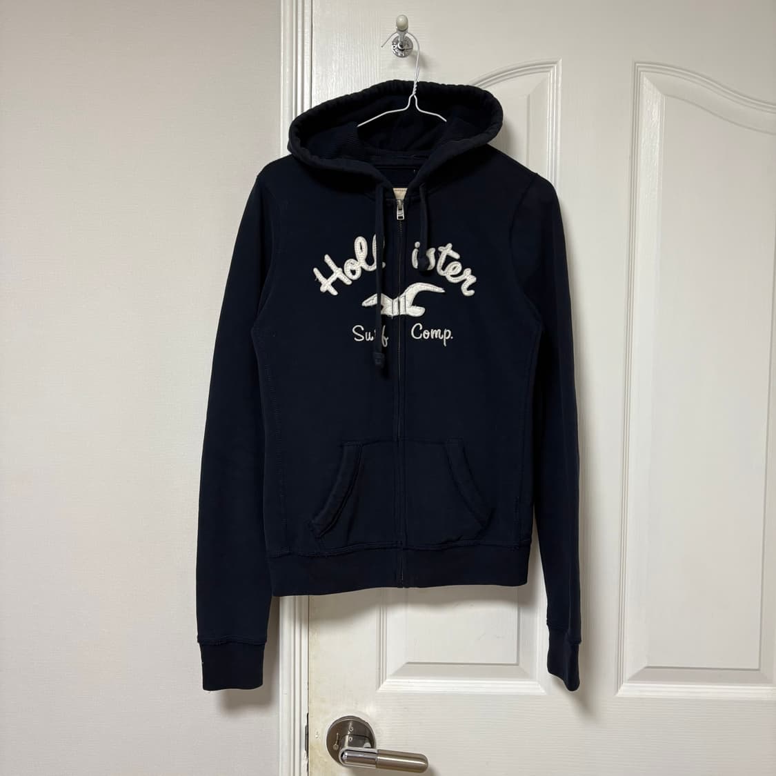 홀리스터 네이비 딱붙 후드집업 M 상품이미지3