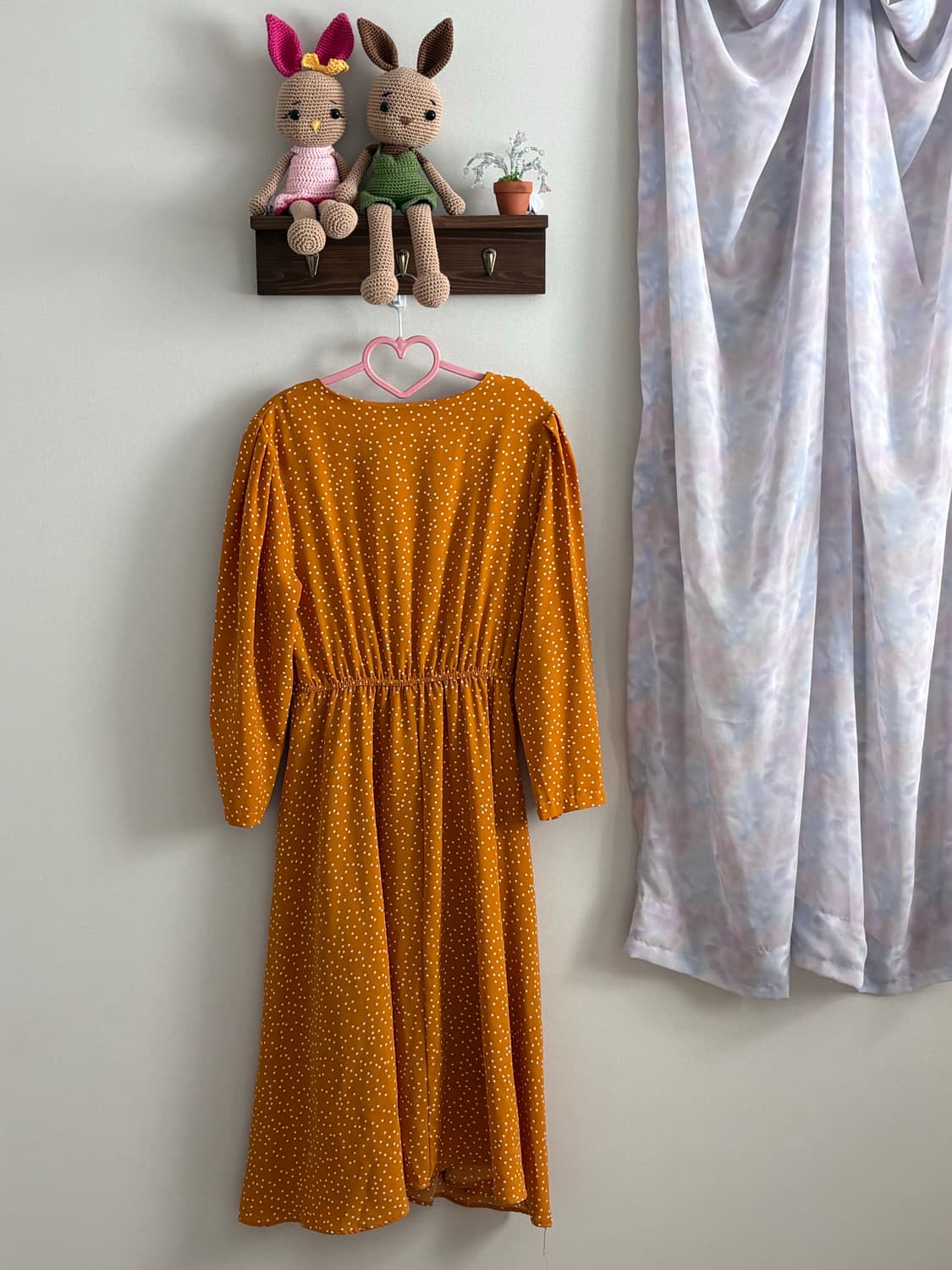 주황 도트 원피스 상품이미지2