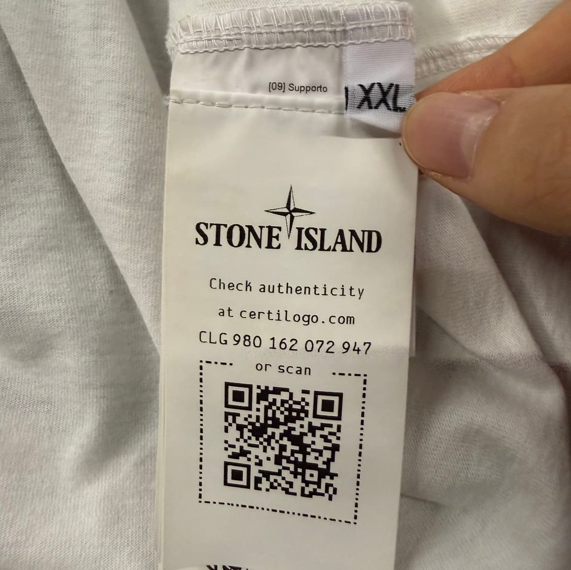 [정품/2XL] 스톤아일랜드 반팔티 화이트 c1 상품이미지5