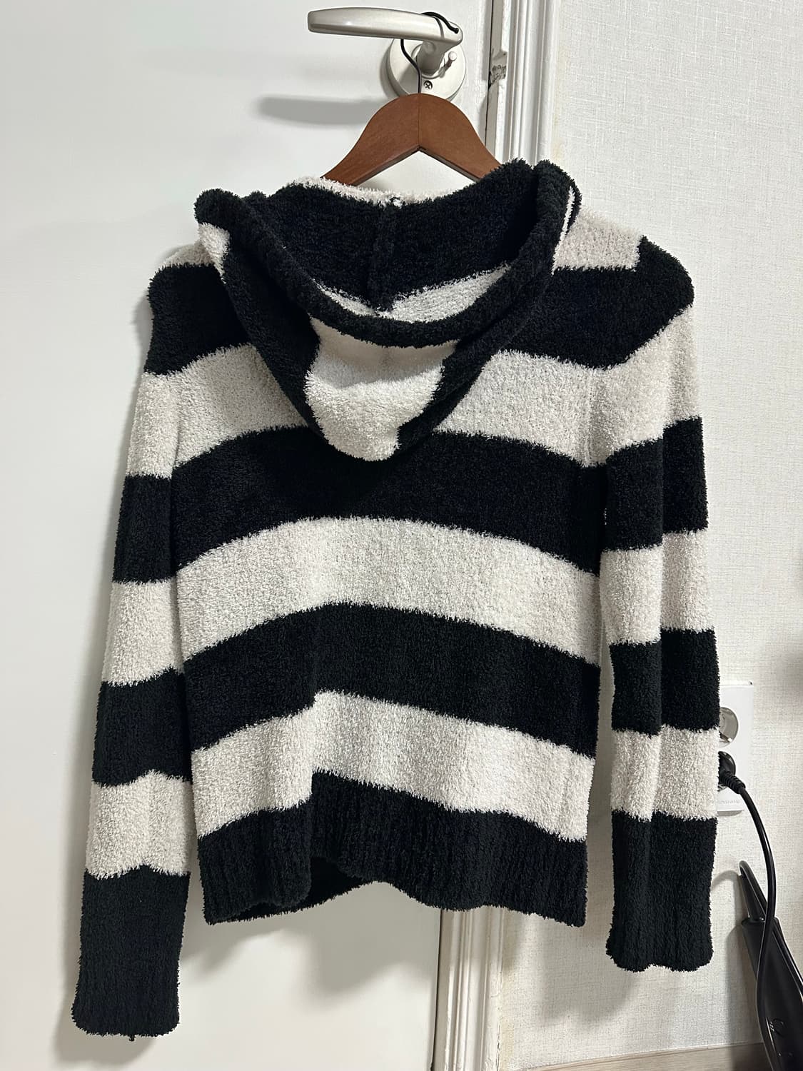 빈티지 플리스 스트라이프 후드집업 상품이미지2