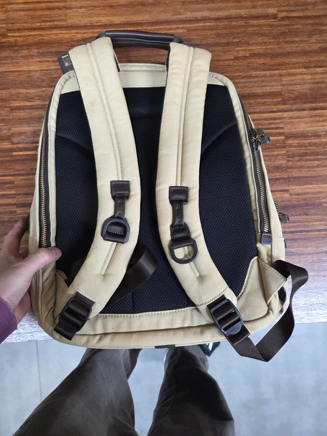 투미 녹스 백팩 베이지 캔버스 상품이미지3