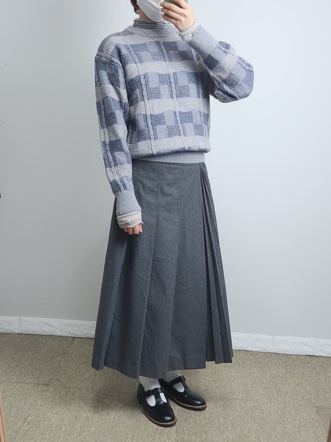 스퀘어 꼬임 니트 상품이미지3