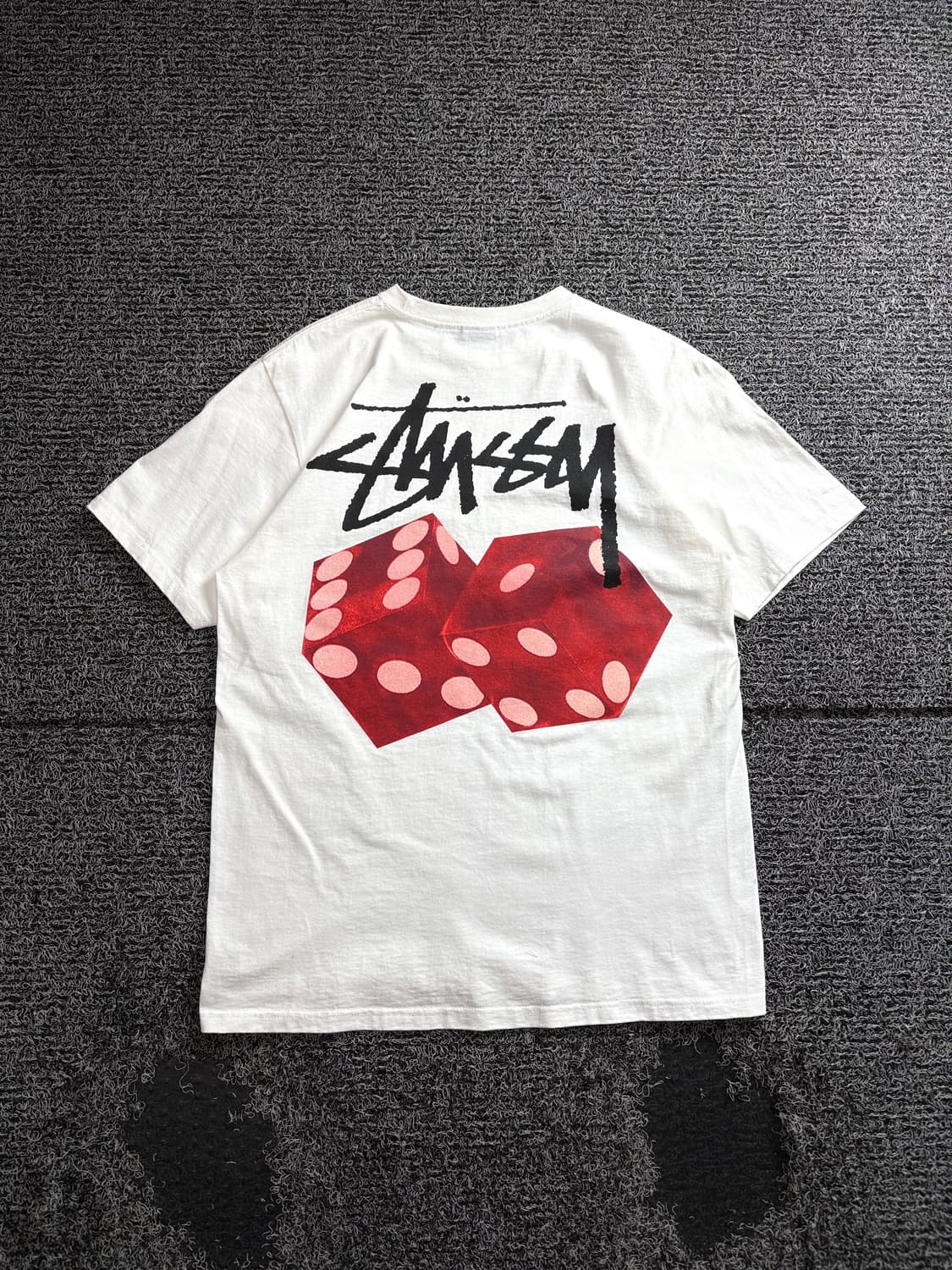 스투시 다이스 아웃 박시핏 반팔티 화이트 3595 상품이미지4