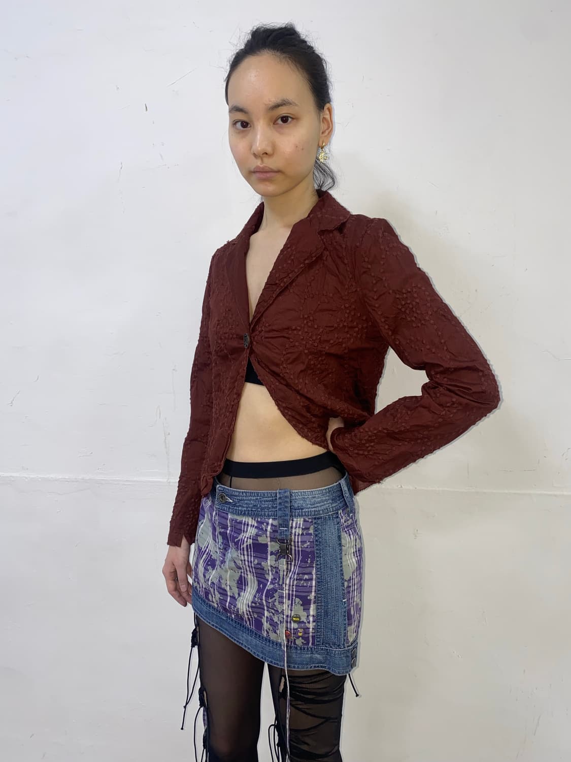 디젤 Diesel Deconstructed Strap mini skirt 상품이미지1