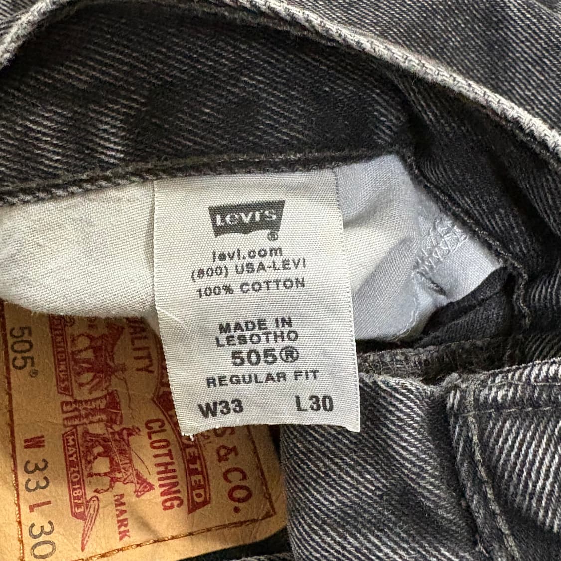 Levi’s 리바이스 505 흑청 데님팬츠 상품이미지8