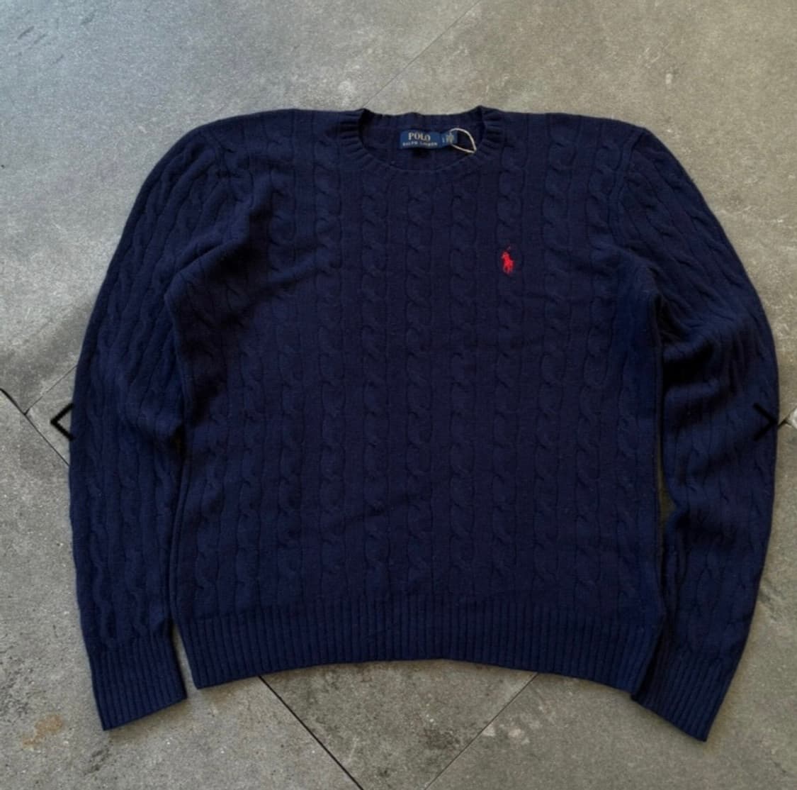 폴로 울 케시미어 케이블 니트 상품이미지1